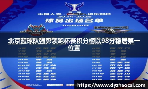 北京篮球队强势领跑杯赛积分榜以98分稳居第一位置