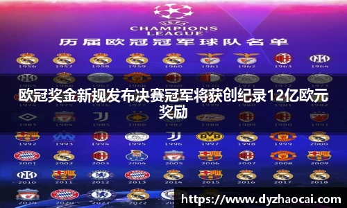欧冠奖金新规发布决赛冠军将获创纪录12亿欧元奖励
